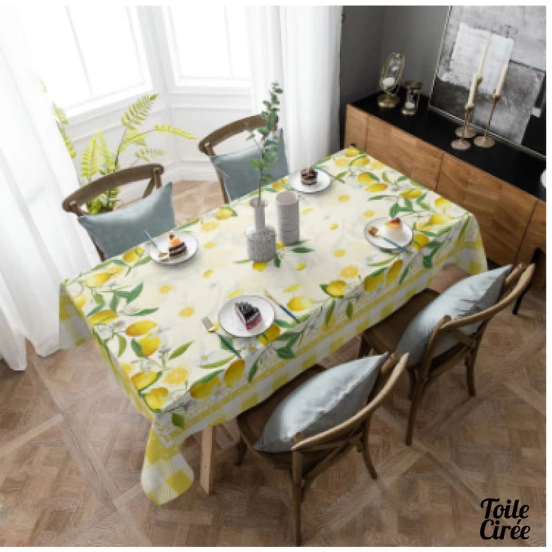 Toile cirée citron