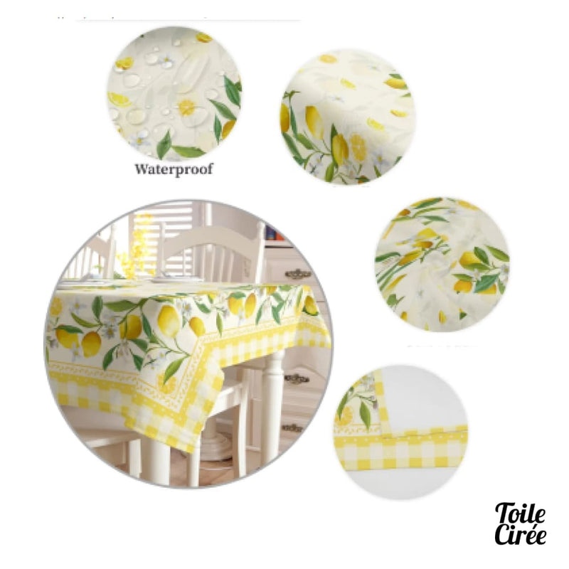 Toile cirée citron