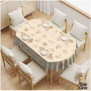 Toile cirée de table ovale