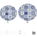 Toile ciree elastique bleue