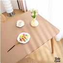 Toile cirée élastiquée café au lait