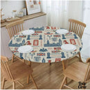 Toile cirée élastiquée Londres