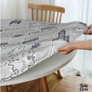 Toile cirée élastiquée Londres