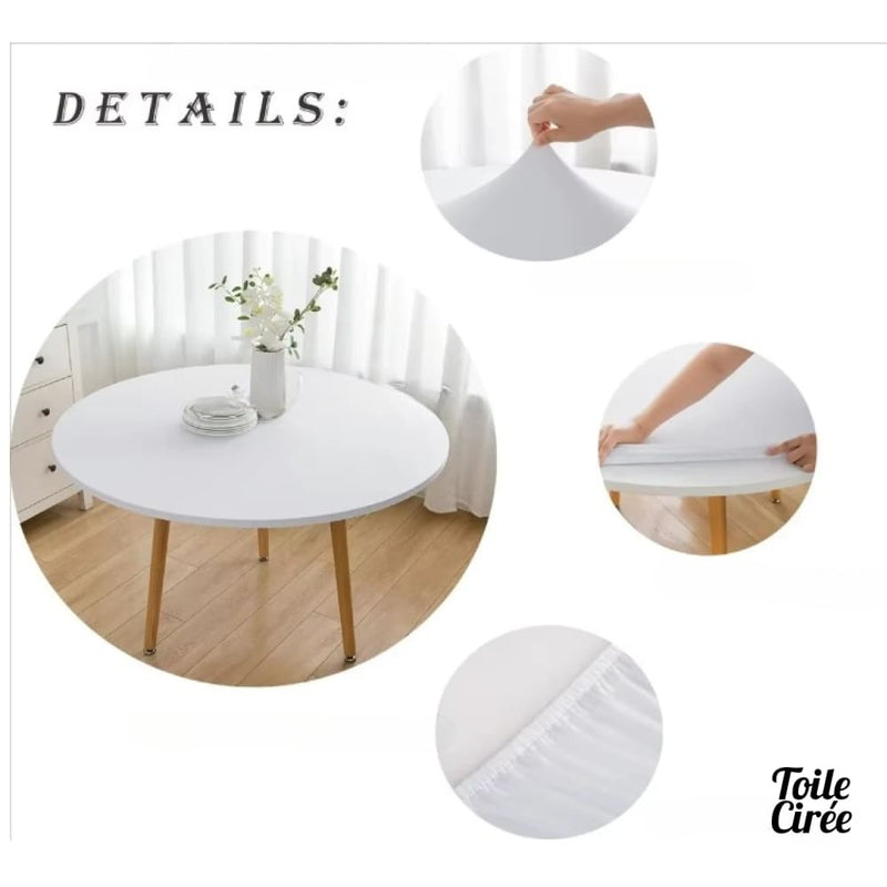 Toile cirée élastiquée marbrée