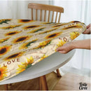 Toile cirée elastiquée tournesol