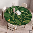 Toile cirée élastiquée verte