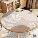 Toile cirée feuillage taupe