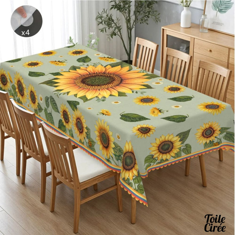 Toile cirée fleur de soleil