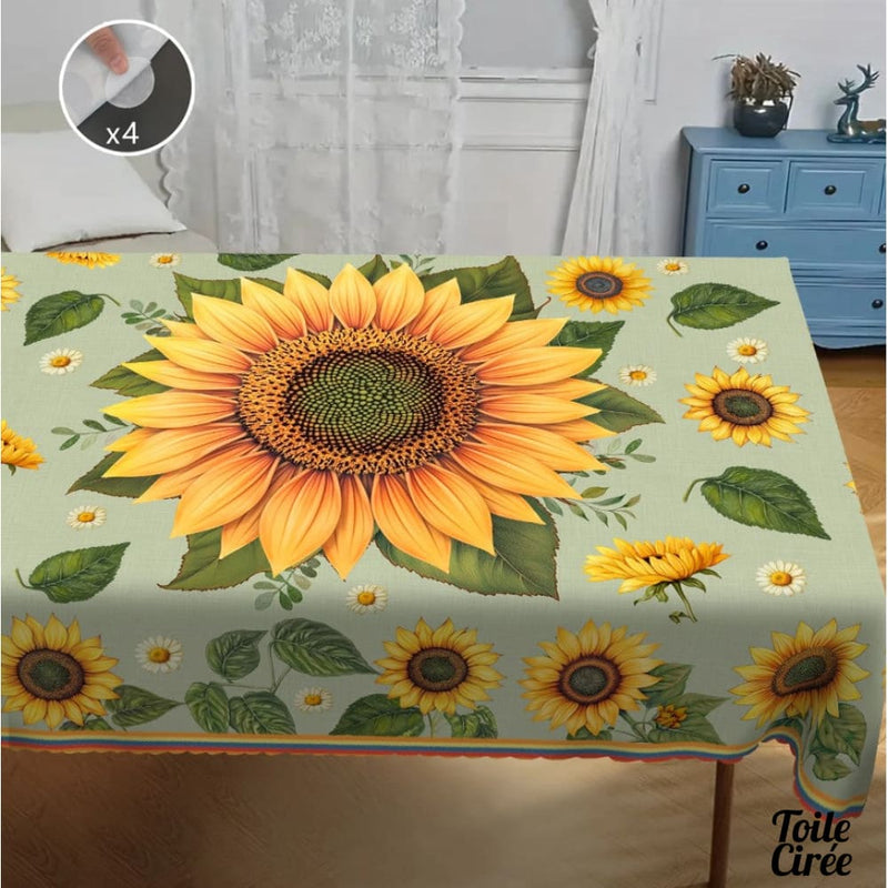 Toile cirée fleur de soleil