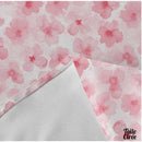 Toile cirée fleurie rose