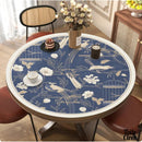 Toile cirée fleurs bleues