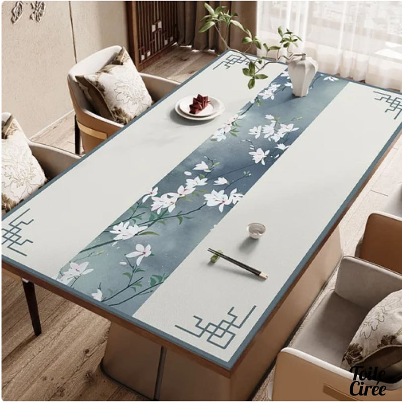 Toile cirée fleurs chinoises