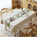 Toile cirée fleurs rose