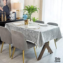 Toile cirée gris argentée