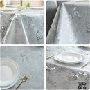 Toile cirée gris argentée