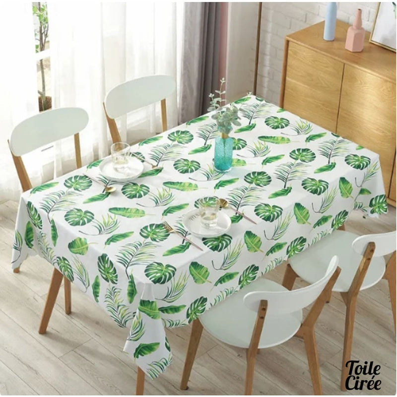 Toile cirée imprimee feuilles