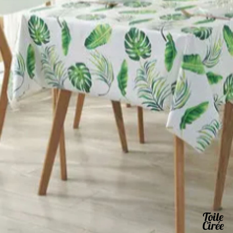 Toile cirée imprimee feuilles