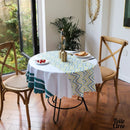 Toile cirée jaune et verte