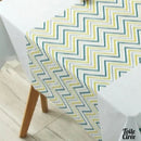 Toile cirée jaune et verte