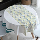 Toile cirée jaune et verte