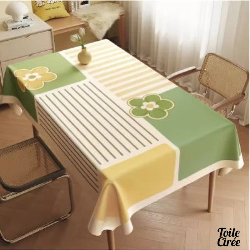 Toile cirée jaune-orange