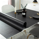 Toile cirée noire unie