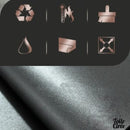 Toile cirée noire unie