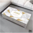 Toile cirée orange gris