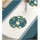 Toile cirée ovale 140x180 turquoise