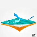 Toile cirée ovale 140x180 turquoise