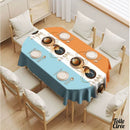 Toile cirée ovale 140x200 motif contemporain