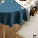 Toile cirée ovale 140x200 motif contemporain