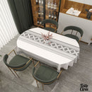 Toile cirée ovale ethnique