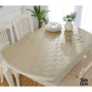 Toile cirée ovale motif geometriques