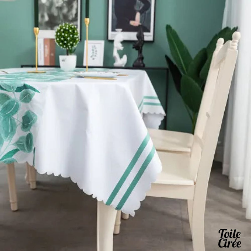 Toile cirée pour table de jardin ovale