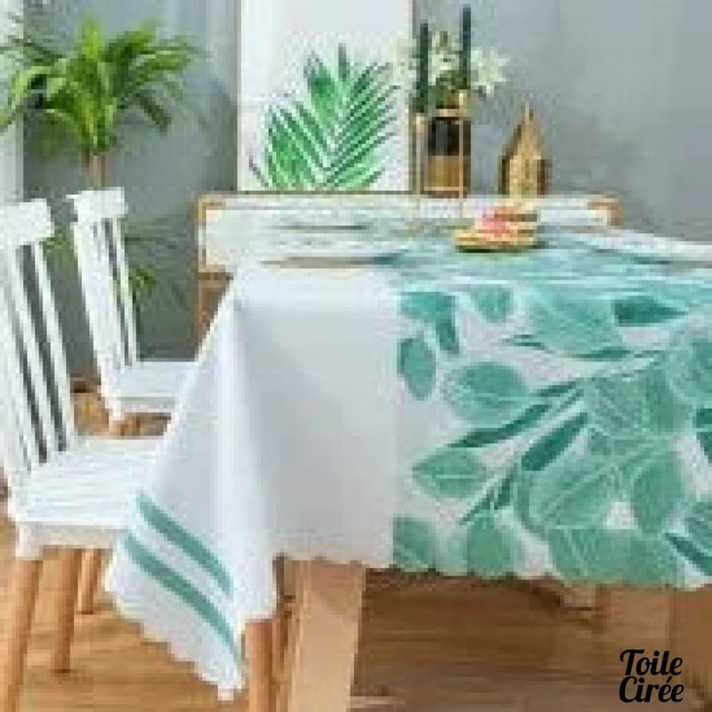 Toile cirée pour table de jardin ovale