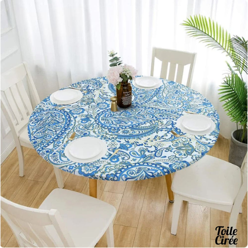 Toile cirée pour table jardin elastique