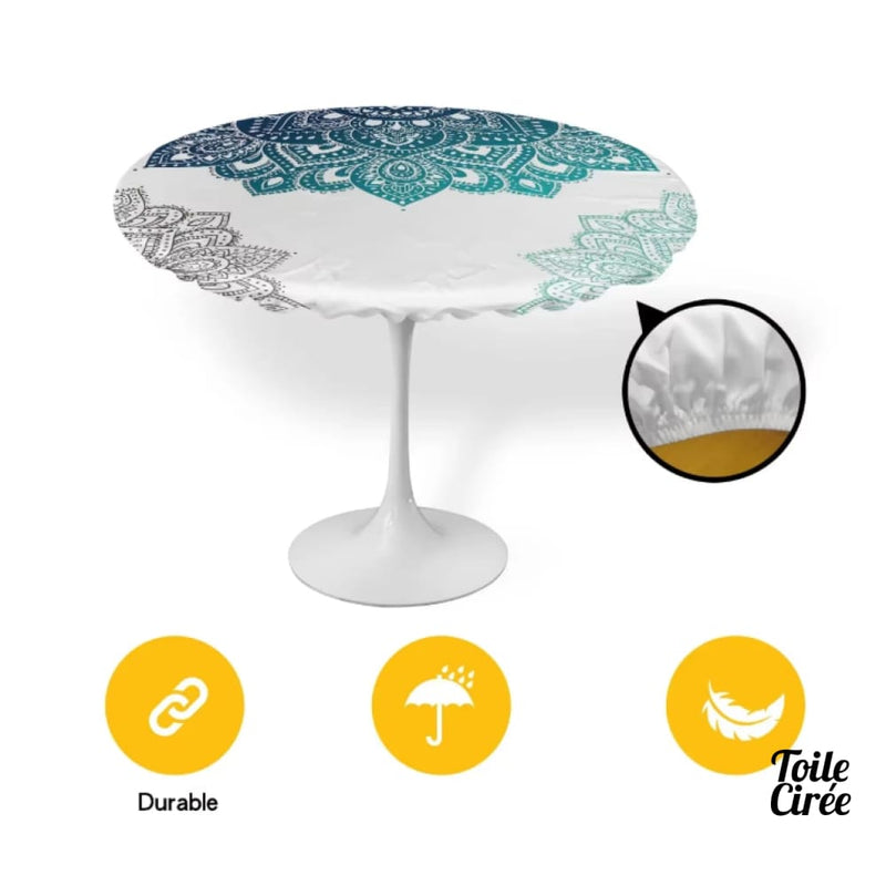 Toile cirée pour table jardin elastique