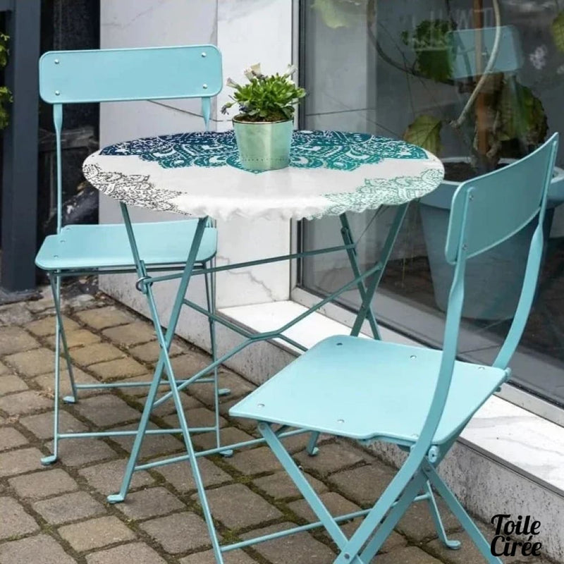 Toile cirée pour table jardin elastique