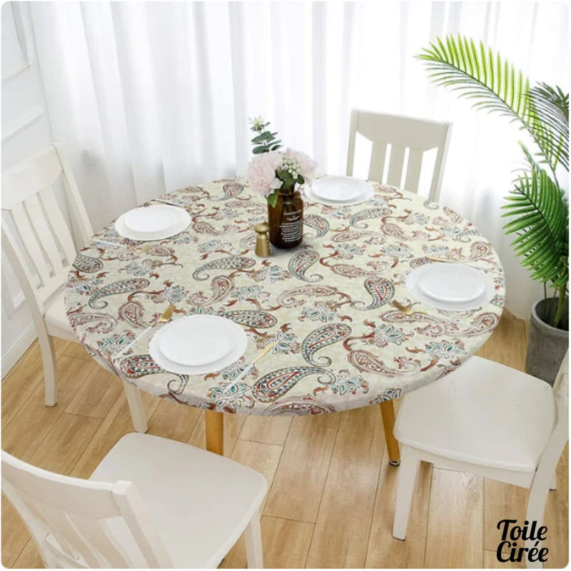 Toile cirée pour table jardin elastique