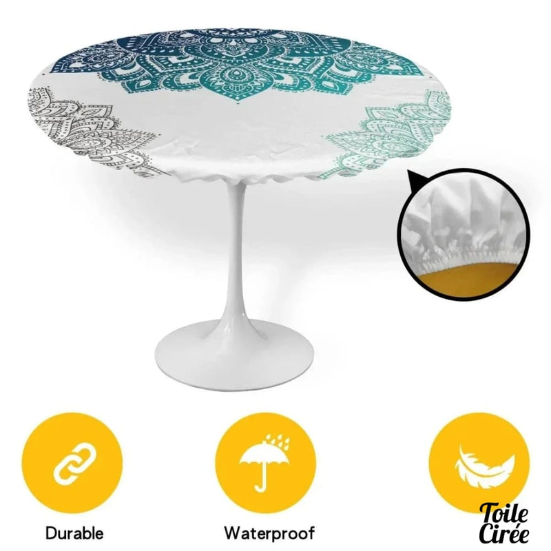 Toile cirée pour table jardin elastique