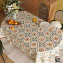 Toile cirée pour table ovale de cuisine