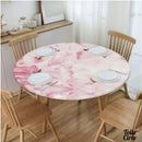 Toile cirée pour table ronde élastiquée