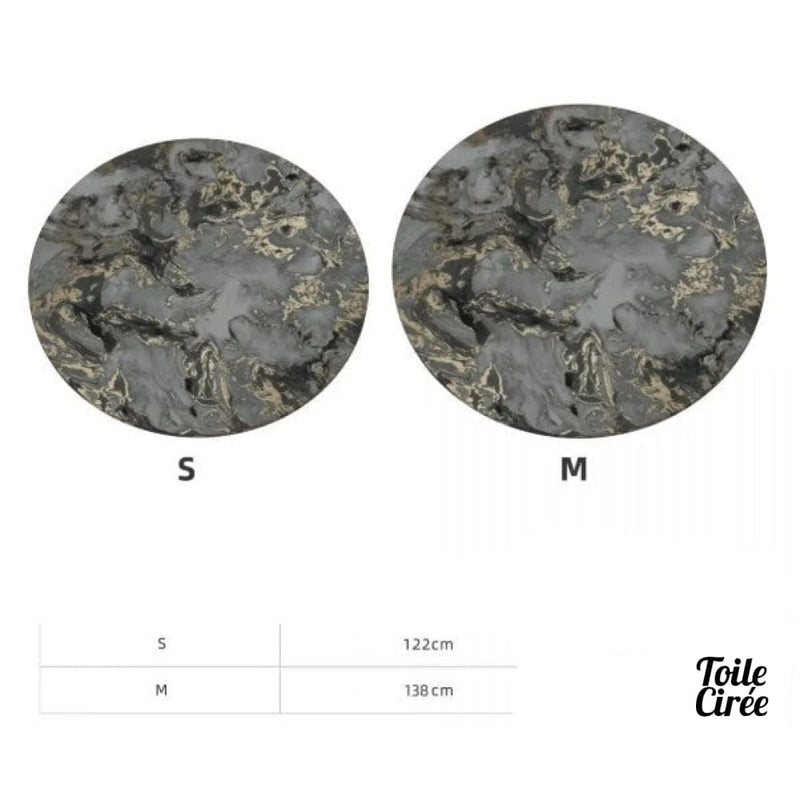 Toile cirée pour table ronde élastiquée