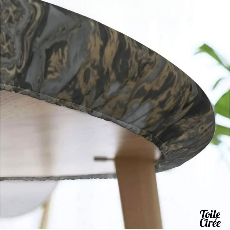 Toile cirée pour table ronde élastiquée