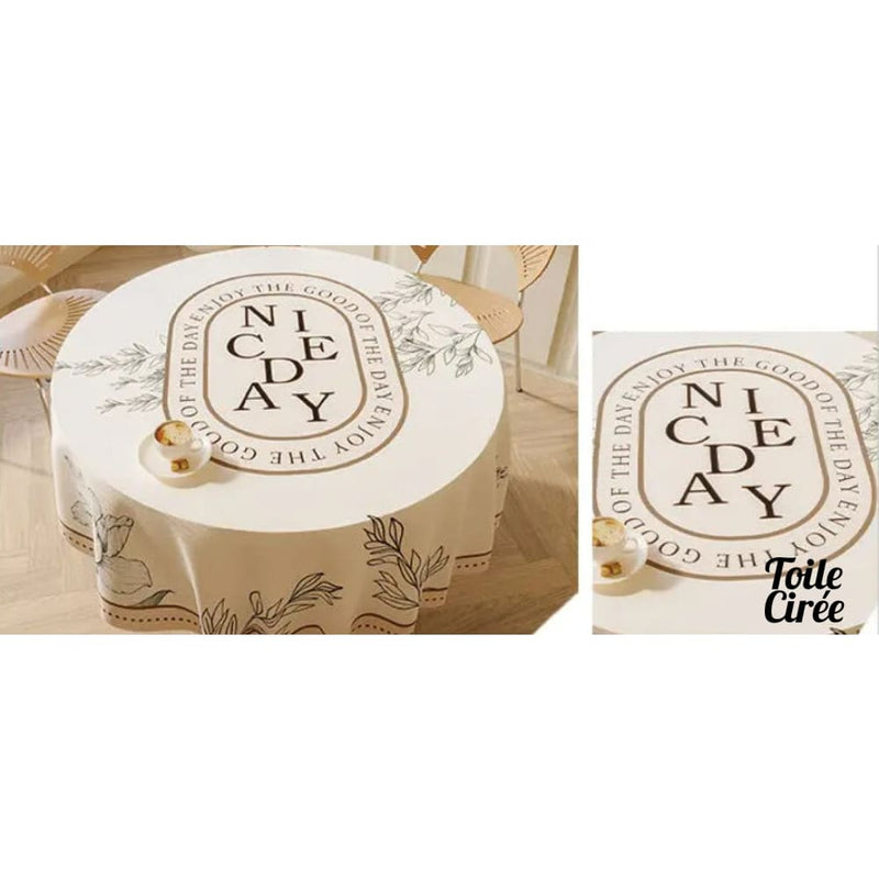 Toile cirée pour table ronde