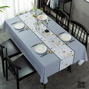 Toile cirée rectangulaire à carreaux