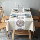 Toile cirée rectangulaire beige