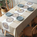 Toile cirée rectangulaire beige