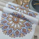 Toile cirée rectangulaire beige